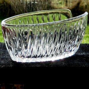 Princess House Highlights Crystal Flatware Buffet Holders 5.25" silverware 2pc